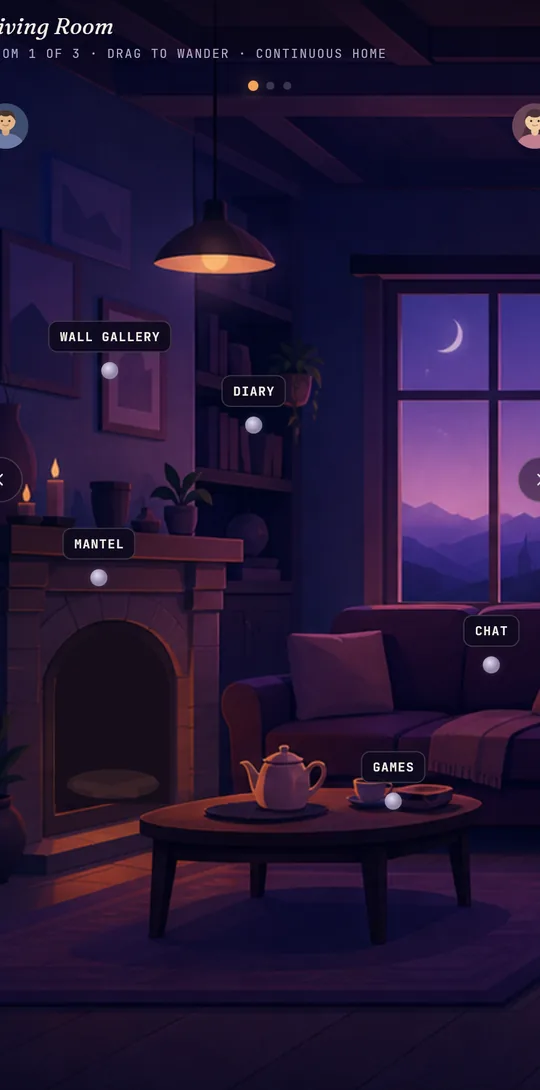 The Dacha room as it appears in the app